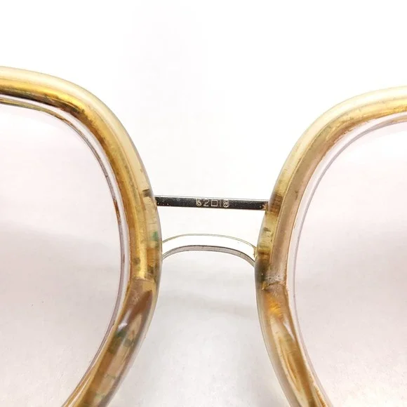 Vintage Drop Frame Glasses Gold Eyeglasses Mod 870 B Frames Only 52-18-140